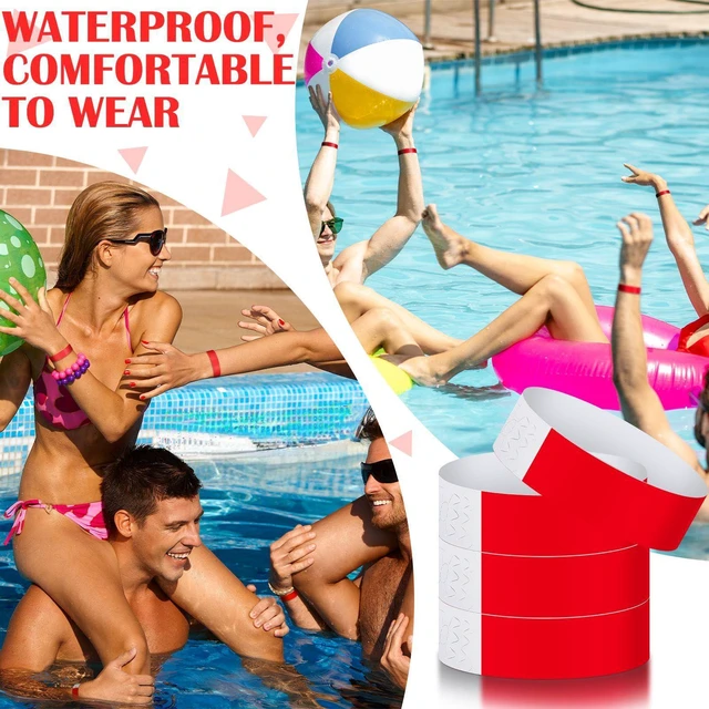 Alt view image 6 of 6 - 2400 Pack Paper Wristbands,Red