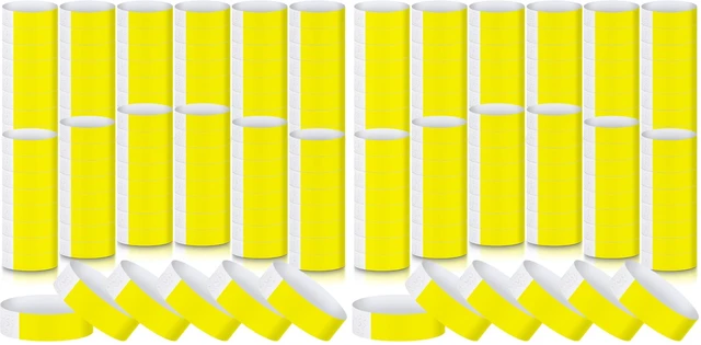 Main image of 2400 Pack Paper Wristbands,Yellow