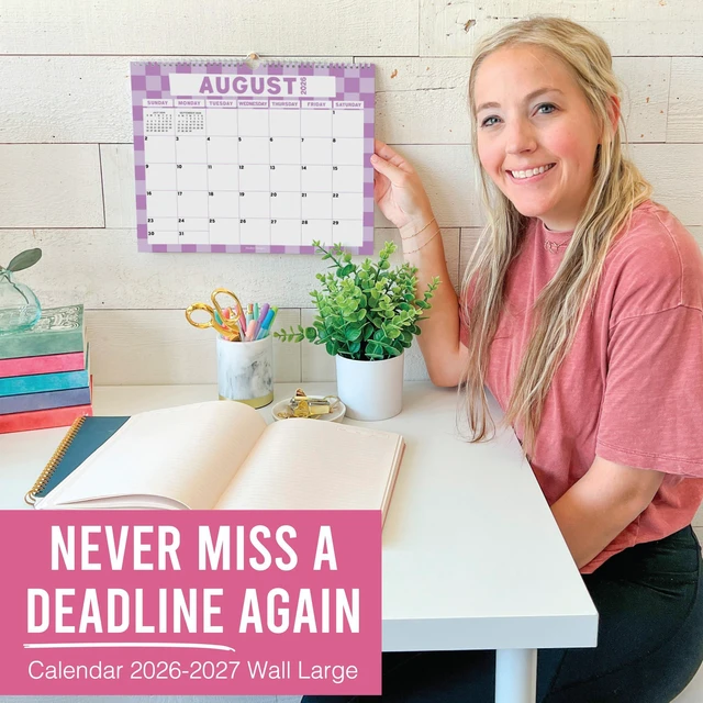 Alt view image 7 of 7 - 2026 Calendar Wall - 2026 Wall Calendar Large for School, Home & Office 18-Month Hanging Calendars, Academic Monthly Calendar from January 2026 to June 2027, Back to School Teacher Gifts