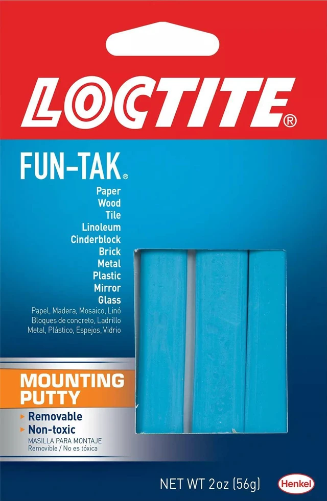 Alt view image 5 of 7 - Fun-Tak Mounting Putty, Blue, 2 oz., 12 Pack - Removable & Non-Toxic Wall Putty