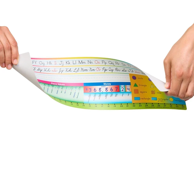Alt view image 6 of 7 - Zaner-Bloser Print & Cursive Desktop Helpers, Set of 24 Ages 6+, 1st Grade+, Self-Adhesive Deluxe Plastic Student Desk Name Tags, Durable, Easy-to-Use and Functional: Amazon.com