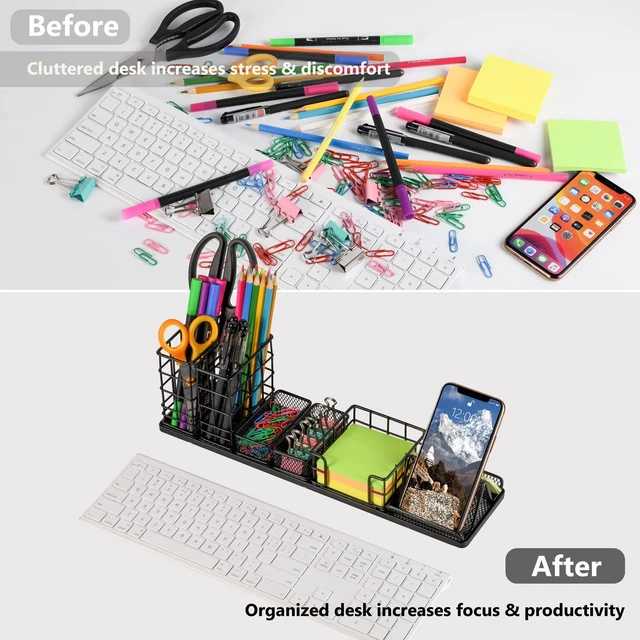 Alt view image 2 of 6 - 7 in 1 Desk Organizer and Accessories School, Home, Office