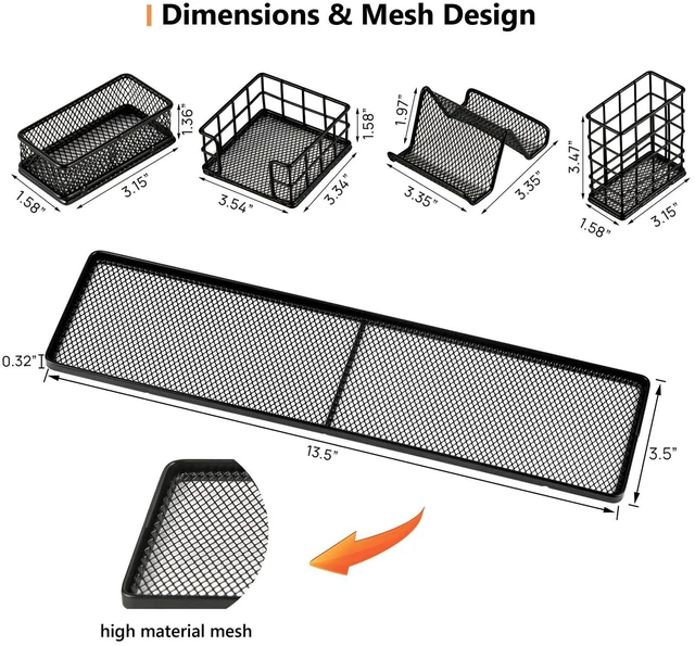 Alt view image 6 of 6 - 7 in 1 Desk Organizer and Accessories School, Home, Office