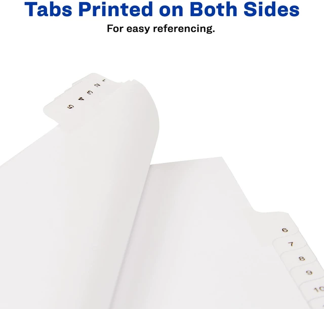 Alt view image 4 of 7 - 1-25 Legal Exhibit Dividers for 3 Ring Binders, 25-Tab Sets, Allstate Style, 5 Binder Divider Sets (24761) (Pack of 4)