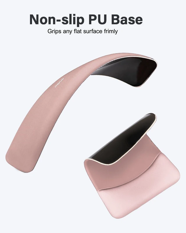 Alt view image 6 of 7 - Keyboard Mouse Pad Set, Large Gaming Mouse Pad&Keyboard Wrist Rest Rectangular Mousepad with Wrist Rest&Coaster, Ergonomic Non-Slip&Easy Typing Pad with Curved Silicone Lining, Salmon Pink