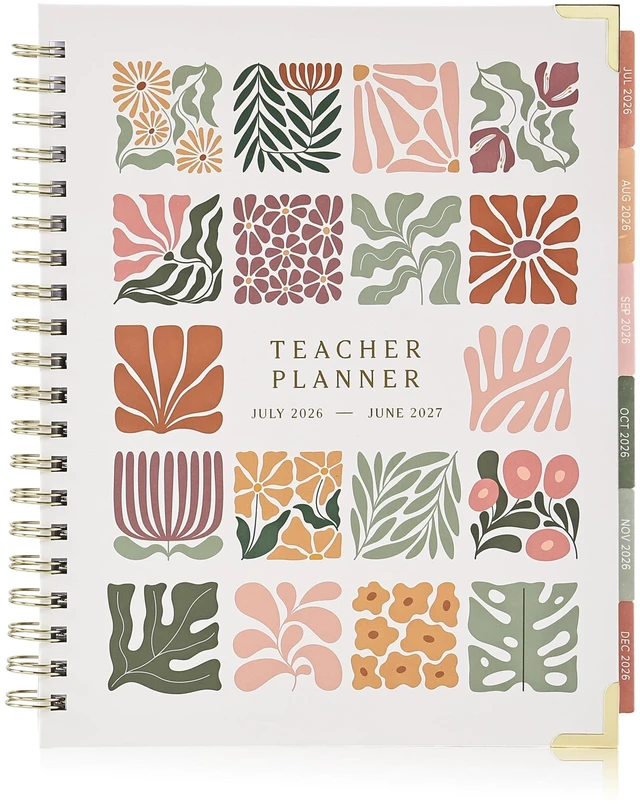 Main image of Aesthetic Teacher Planner For The 2026-2027 Academic School Year All Incl. 8.5" X 11" Lesson Plan Book Supplies - Easily Organize Your Daily, Weekly & Monthly Classroom/homeschool Schedule