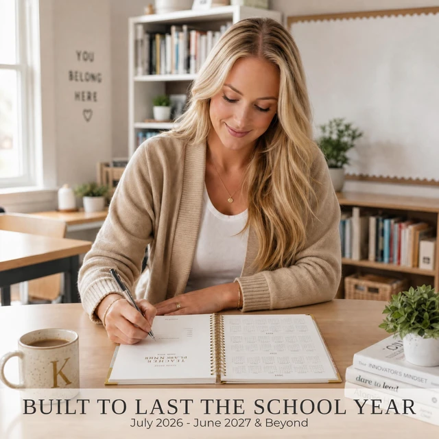 Alt view image 7 of 7 - Aesthetic Teacher Planner For The 2026-2027 Academic School Year All Incl. 8.5" X 11" Lesson Plan Book Supplies - Easily Organize Your Daily, Weekly & Monthly Classroom/homeschool Schedule