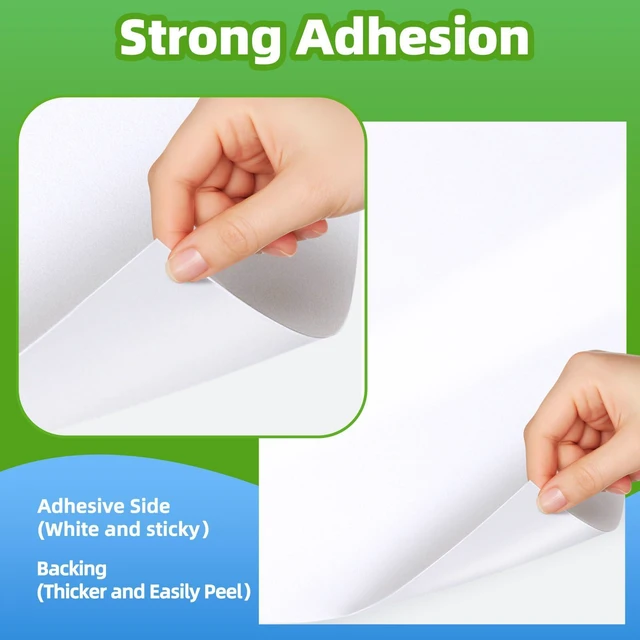 Alt view image 3 of 7 - Glossy Sticker Paper for Inkjet Printer, 8.5 x 11Inches 6.5Mil Printable Self Adhesive Photo Paper Priner Sticker Papers for Inkjet Printer Dries Quickly Vivid Color (200, 8.5x11)