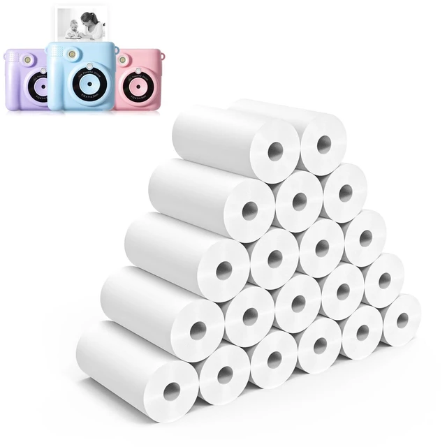 Main image of 20 Rolls Instant Print Camera for Kids Refill Print Paper - Thermal Print Paper Rolls Photo Print HD Printing for Most Kids Instant Camera(White)