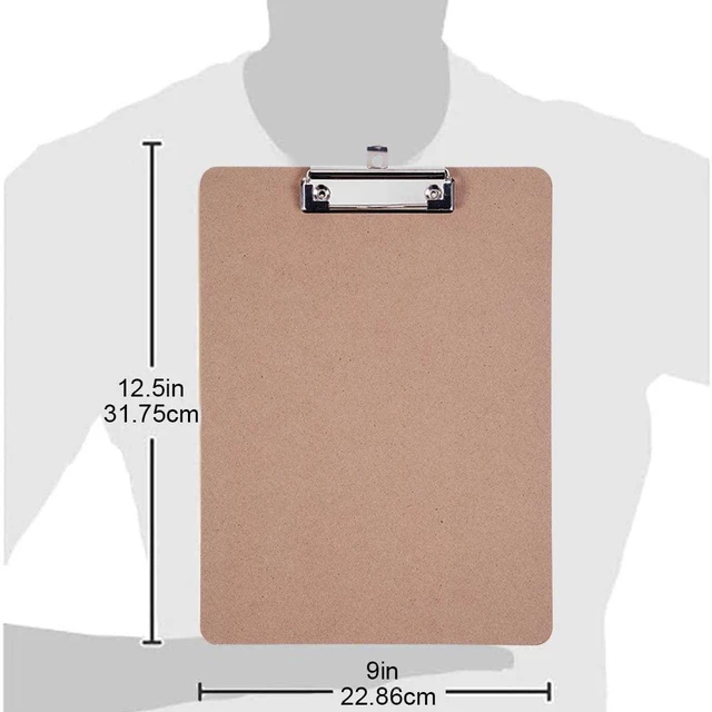 Alt view image 6 of 7 - Clipboards Bulk, 36 Pack Letter Size Wood Clipboards, Low Profile Clip, Recycled Hardboard Clipboard with Hang for School Classroom Home