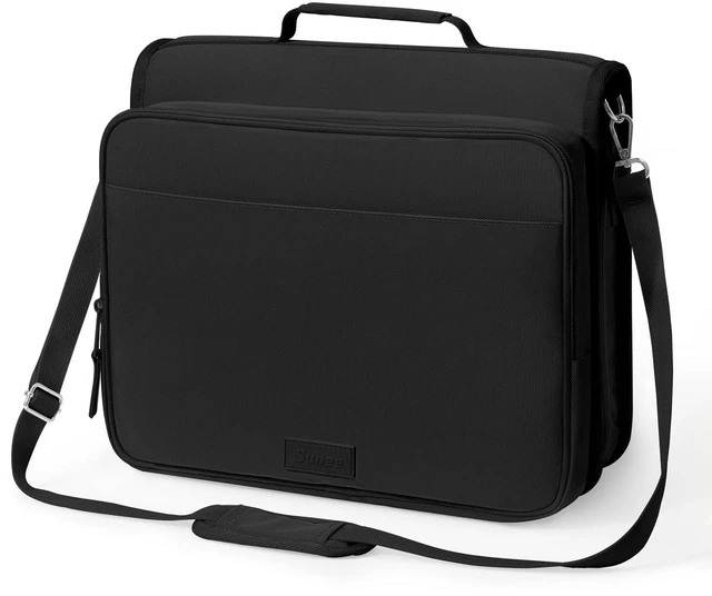 Main image of Zipper Binder with 2-Inch O-Rings, 13-Inch Laptop/Tablet Sleeve, 450 Sheet Capacity, Sturdy Carry Handle & Adjustable Shoulder Strap, Schoo & Office Organizer, Black