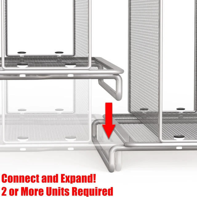 Alt view image 3 of 6 - 5 Section Upright File Sorter Organizer, Silver - 2 Pack