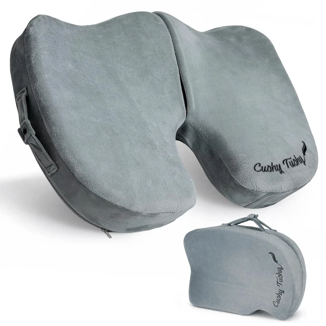 Main image of Premium Foldable Travel Seat Cushion - for Relief of Lower Back, Sciatic, Butt and Tailbone Pain - for Home & Office Use, Perfect for Travel or Driving - Coccyx Seat Cushion