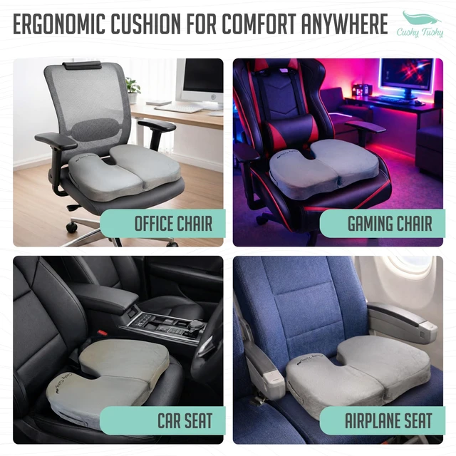 Alt view image 6 of 7 - Premium Foldable Travel Seat Cushion - for Relief of Lower Back, Sciatic, Butt and Tailbone Pain - for Home & Office Use, Perfect for Travel or Driving - Coccyx Seat Cushion