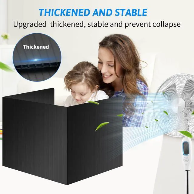 Alt view image 2 of 6 - Black 4-Pack Desk Dividers for Students, Waterproof Durable Plastic Study Carrel Dividers, Easy to Clean, Privacy Classroom Shield Folder Boards for Student Desk