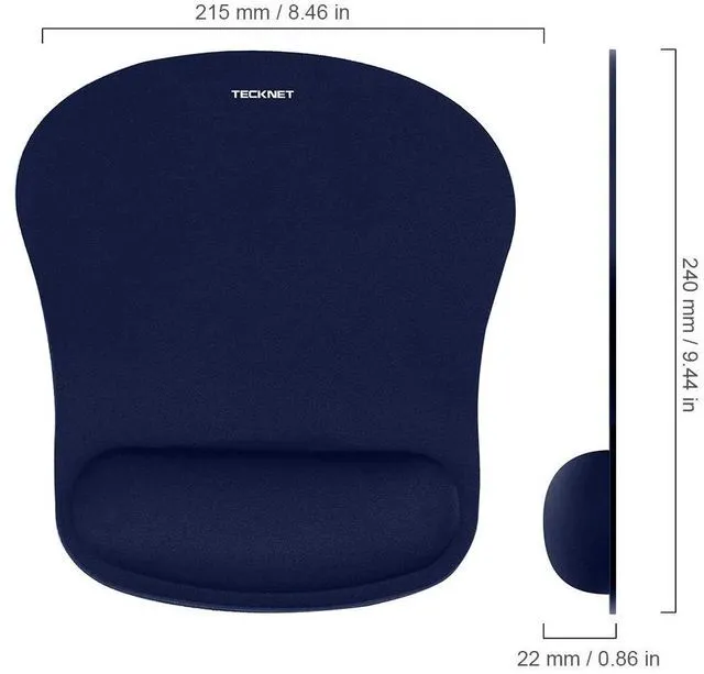 Alt view image 4 of 7 - Ergonomic Mouse Pad with Wrist Support Soft Memory Foam, Fast Rebound, Pain ReliefWaterproof Surface, Non-slip Base