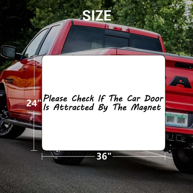 Alt view image 2 of 7 - 2 Pack Blank Car Door Magnet Sticker, Rounded Corners Magnetic Vehicle Sign, Perfect Magnet for Truck to DIY Advertise Business and Cover Company Logo, Personalized Magnet Decal, 24x36 inch White