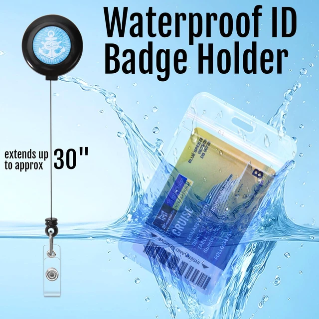 Alt view image 3 of 7 - Cruise Lanyard, Retractable Lanyard with ID Badge Holder, 5 Pack adjustable strap, detachable buckle, retractable reel, Waterproof ID holder, secure card access for cruises & travel