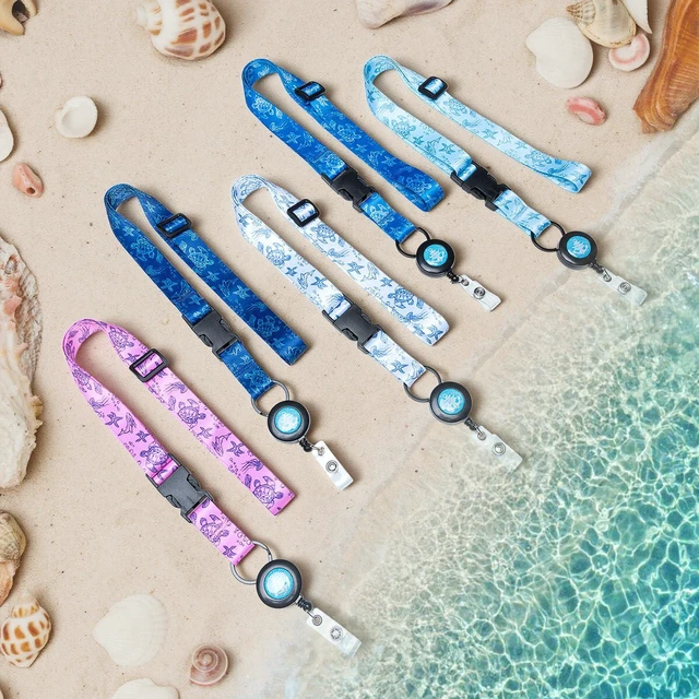 Alt view image 5 of 7 - Cruise Lanyard, Retractable Lanyard with ID Badge Holder, 5 Pack adjustable strap, detachable buckle, retractable reel, Waterproof ID holder, secure card access for cruises & travel