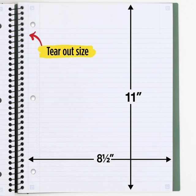 Alt view image 3 of 7 - Advance Spiral Notebook + Study App, 1 Subject, College Ruled Paper, 8-1/2" x 11", 100 Sheets, Spiral Guard, Movable Tabbed Dividers, Color Selected For You, 1 Count (06322)