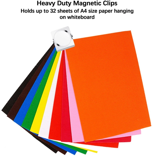 Alt view image 5 of 7 - Magnetic Clips 1.77 inch, 12 Pack Heavy Duty Magnetic Clips for Whiteboard Refrigerator Classroom, Large Magnet Metal Clips for Hanging