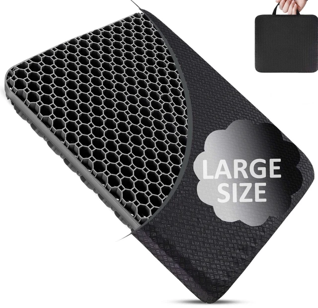 Main image of Seat Cushion, Gel Seat Cushion for Long Sitting Back Pain, Sciatica, Tailbone Pain Relief Pad, 19in Seat Cushion for Office Chair, Wheelchair Cushion, Car Cushion, Long Trips