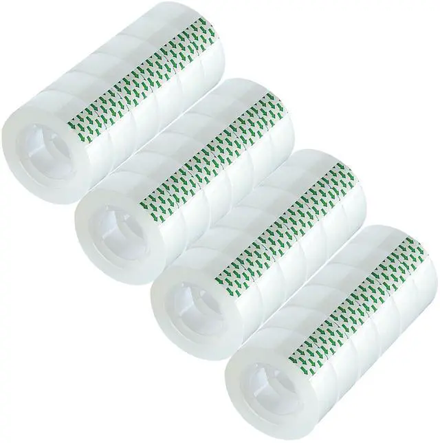 Main image of 24 Rolls Transparent Tape, Clear Tape Refills for Dispenser, Tear by Hand, 3/4-Inch Clear Tape Refill Roll for Gift Wrapping,Office, Home, School