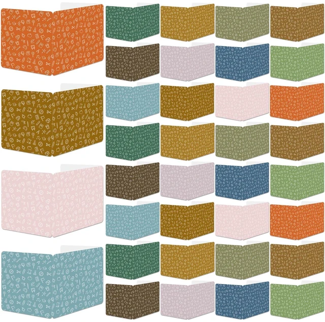 Main image of 36 Pack Privacy Shields for Student in 12 Boho Colors Desk Dividers Durable Privacy Folders Testing Dividers Shield Study Boards Panel Partition for Classroom Teacher Back to School Supplies