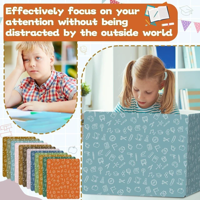 Alt view image 4 of 7 - 36 Pack Privacy Shields for Student in 12 Boho Colors Desk Dividers Durable Privacy Folders Testing Dividers Shield Study Boards Panel Partition for Classroom Teacher Back to School Supplies