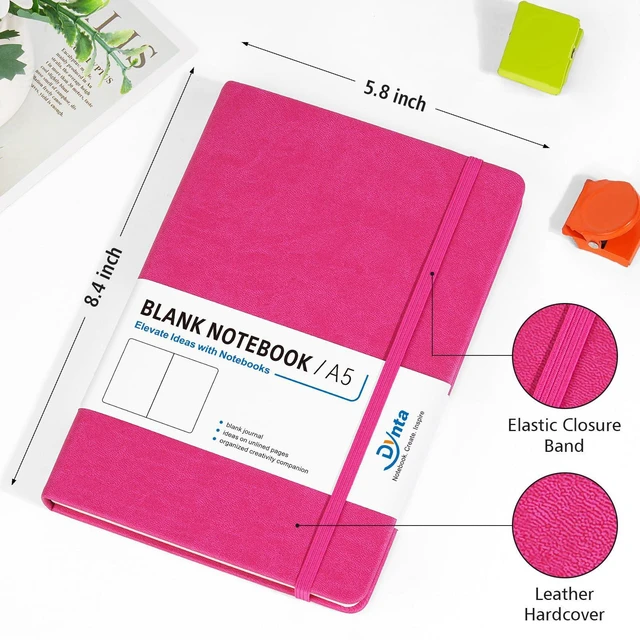 Alt view image 2 of 7 - Blank Journal,A5 Unlined Journaling Notebooks 200 Pages/100 Sheets 10 Packs 8.4'' x 5.8 '',10 Colors Hardcover Notebook for Work, School, Note Taking,Sketching or Gifts