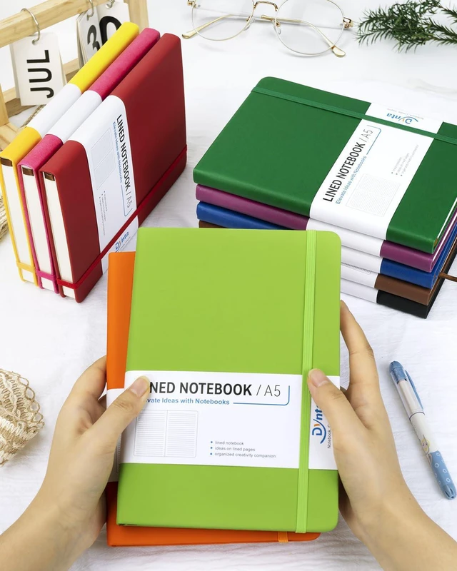 Alt view image 7 of 7 - Hardcover Journal Notebooks A5 Lined 10 Journals Bulk for Writing 200Pages/100Sheets, 8.4 X 5.8 Inch, 10 Colors Classic Ruled Notebook for Work/Travel/College/Note Taking