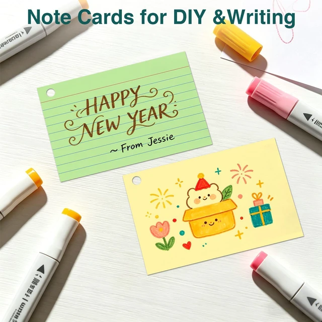 Alt view image 6 of 6 - Index Cards 4x6 with Ring, 320 Sheets, Ruled Colored Flash Cards for Effective Studying and Note-Taking, Note Cards, Essential School Supplies for College & Office, Home Organization & Study Supplies
