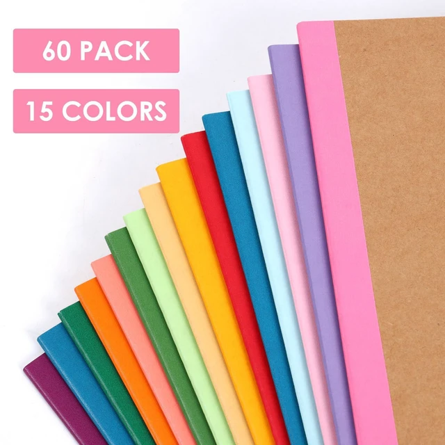 Alt view image 3 of 7 - 60 Pack Notebooks Bulk, A5 Lined Journaling Notebooks Bulk, Rainbow Composition Notebooks Journals, 15 Colors 60 Pages for School Office