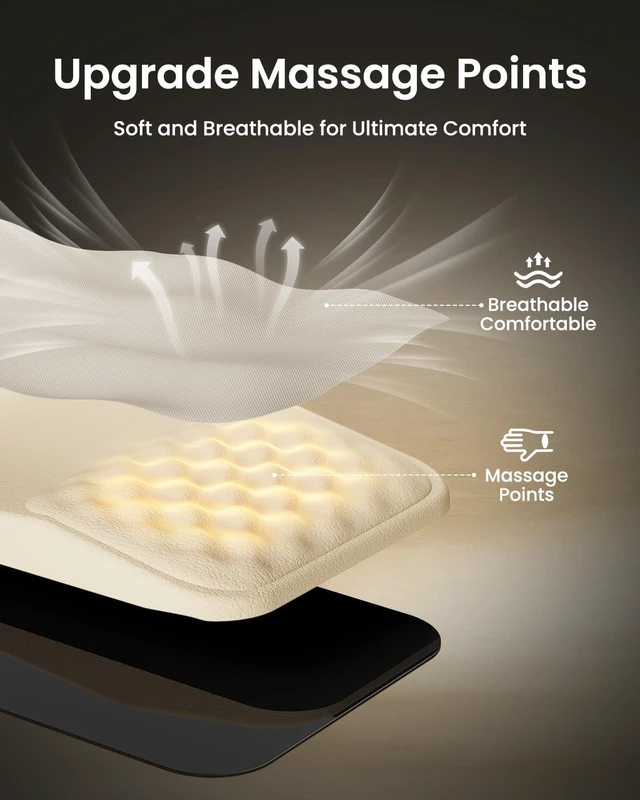 Alt view image 5 of 7 - MP50 Ergonomic Mouse Pad with Wrist Support, Lycra Surface, Beige 8° slope & massage points, soft memory foam, Large 12x8 Inches, Non-slip base. Relieves wrist strain for office & home