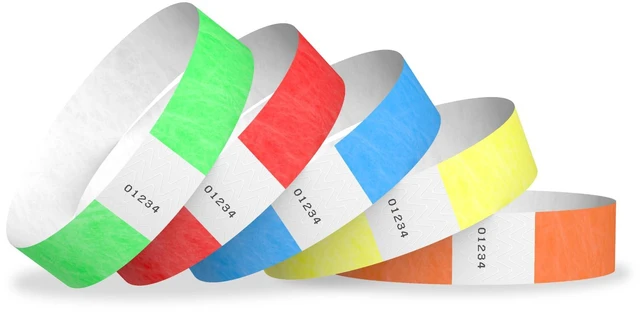 Main image of 5,000 5-Color Variety Pack Tyvek Wristbands for Events Comfortable Water/Tear-Resistant - USA Made Tyvek Wristband ID Bracelets for Events, Concerts, Party Security, VIP Admission