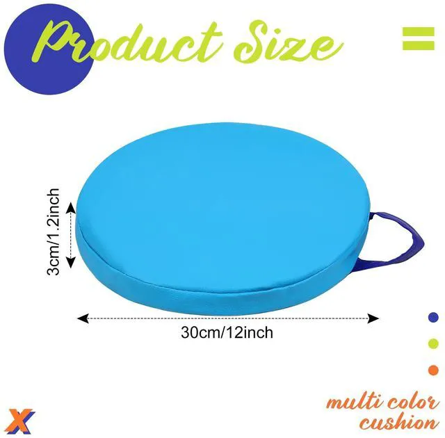 Alt view image 2 of 6 - 12 Pcs Classroom Floor Cushions for Kids,Bright Color,Round Flexible Classroom Seating for Kindergarten Daycare Nursery, Floor Cushion with Handle, Floor Cushions for Sitting Reading