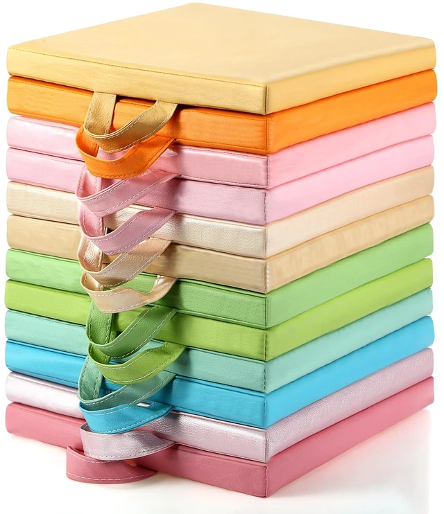 Main image of 12 Pcs Classroom Floor Cushions for Kids,Pastel Color,Square Flexible Classroom Seating for Kindergarten Daycare Nursery, Floor Cushion with Handle, Floor Cushions for Sitting Reading