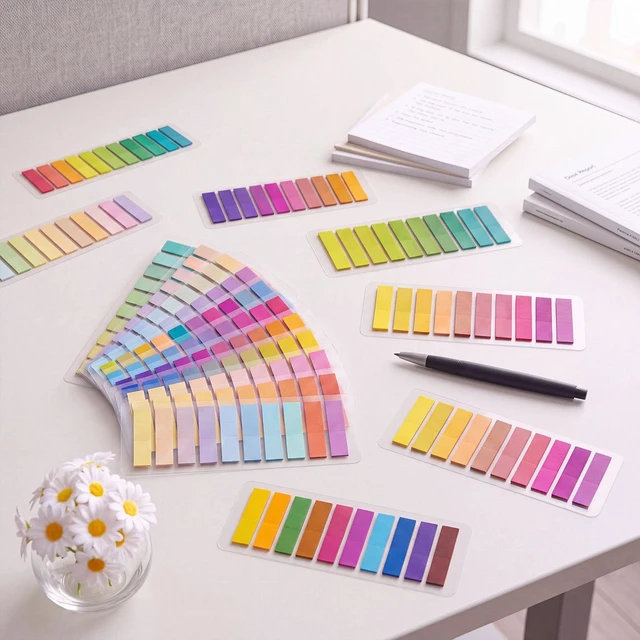 Alt view image 5 of 7 - 24000 Pcs Annotation Tabs, 120 Color Writable Sticky Tab for Book Self-adhesive Index Tabs Feature a Transparent Writable Design for Annotating Books, Bible Pages, Journals and Study Notes