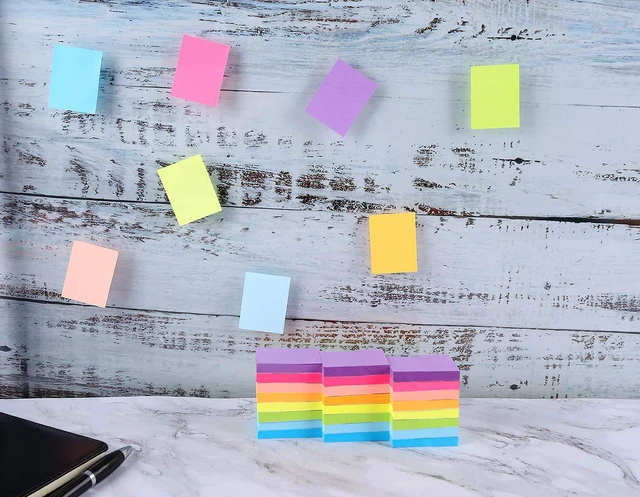 Alt view image 5 of 5 - Mini Sticky Notes 1.5x2 Inches,48 Pads, Bright Colors Self-Stick Pads 75 Sheets/Pad