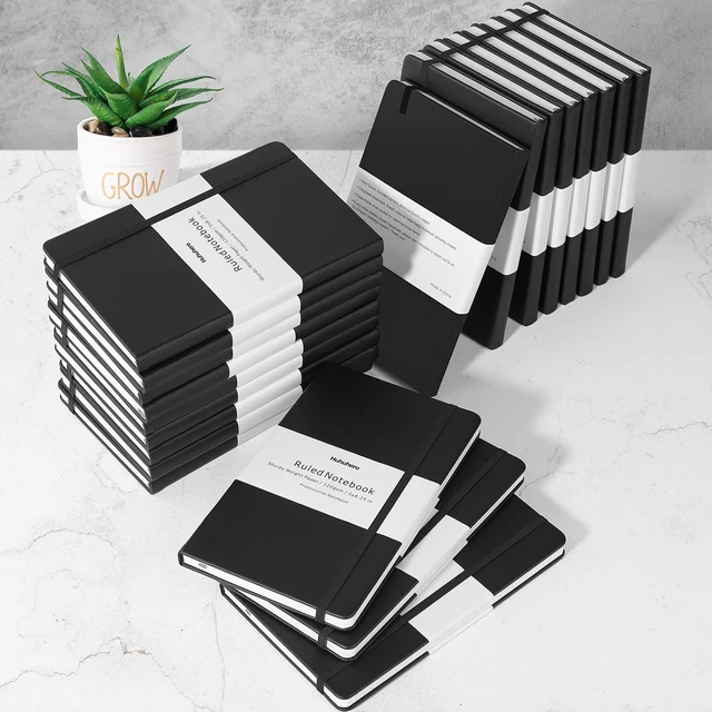 Alt view image 7 of 7 - 20 Pack Lined Journal Notebooks, College Ruled 5"×8.25", Black A5 Sizes, 128 Pages Premium 120gsm Thick Ink-proof Small Work Notebook for Writing Note Taking, Home School & Office Supplies