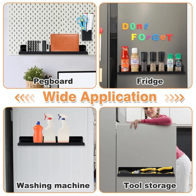 Alt view image 7 of 7 - 17" Acrylic Magnetic Book Shelf & Pen Holder Sets for Whiteboard White Board Accessories, Classroom Must Haves, Stable Books Display Shelves, Teacher Essentials, Holds up to 8 lbs, Black