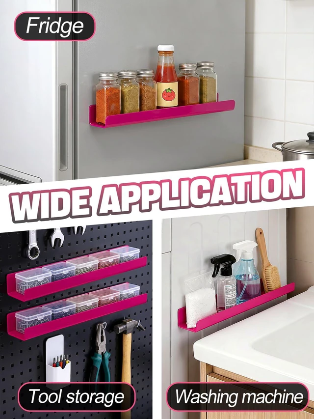 Alt view image 6 of 7 - 17" Acrylic Magnetic Book Shelf & Pen Holder Sets for Whiteboard White Board Accessories, Classroom Must Haves, Stable Books Display Shelves, Teacher Essentials, Holds up to 8 lbs, Rose Red