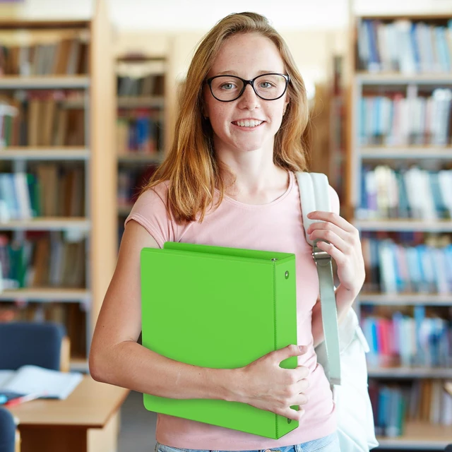 Alt view image 7 of 7 - 2 Inch Round Ring View Binder for Durability, 6-Pack (Ivy Green) Standard 3 Ring Binder for 450 Sheets of US Letter Size Paper, PVC-Free, Clear Front Pocket, Office Home School Use