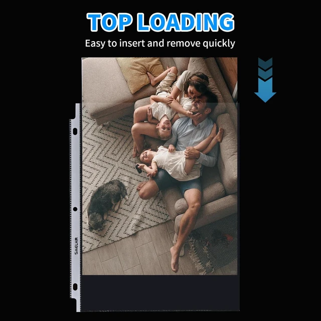 Alt view image 6 of 7 - Sheet Protectors 600 Page,Page Protector 8.5" x 11" Upgraded Thick Material,for 3 Ring Binder, Top Loading Paper Protector with Reinforced Holes,Holds Multiple Sheets