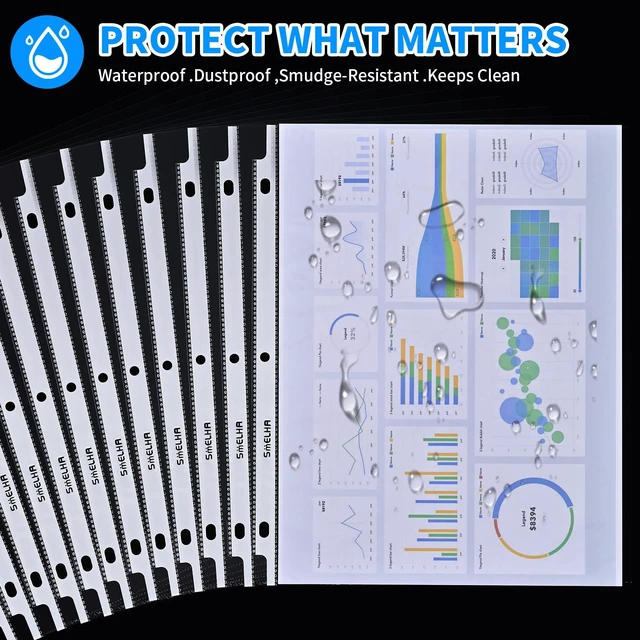 Alt view image 7 of 7 - Sheet Protectors 600 Page,Page Protector 8.5" x 11" Upgraded Thick Material,for 3 Ring Binder, Top Loading Paper Protector with Reinforced Holes,Holds Multiple Sheets