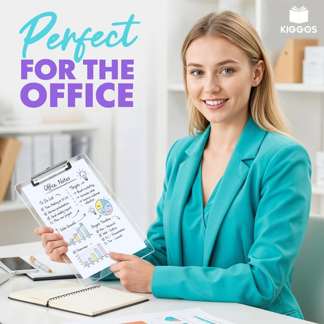Alt view image 2 of 7 - Acrylic Clipboards 12.5 x 9, Clear 6 Pack Letter Size Clip Boards with Low Profile Metal Clips, Hold up to 100 Sheets, Lightweight Set for Classroom, School, Office and Home