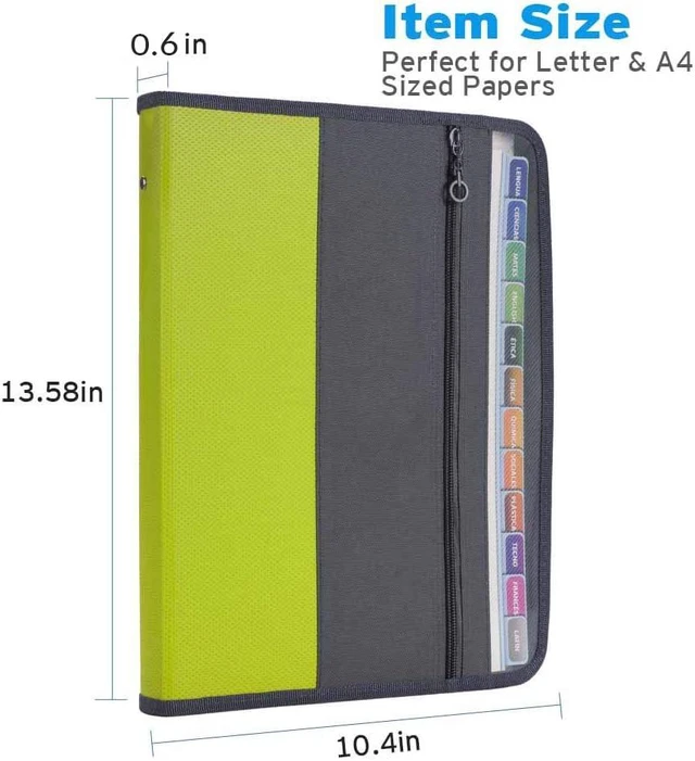 Alt view image 5 of 7 - Accordion File Organizer with Zipper, 12 Pocket Expanding File Folder Organizer with Front Pencil Pouch, Portable Monthly Paper Bill Tax Receipt Organizer, School Office Supplies, Letter Size