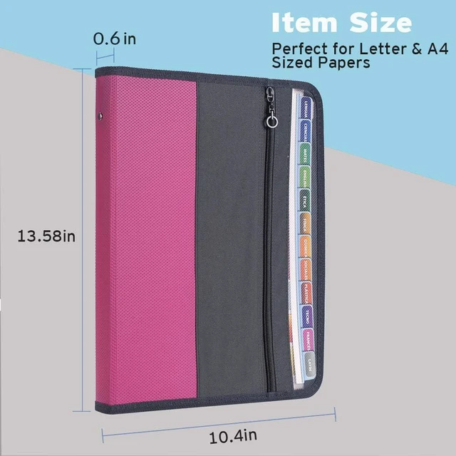 Alt view image 5 of 7 - Accordion File Organizer with Zipper, 12 Pocket Expanding File Folder Organizer with Front Pencil Pouch, Portable Monthly Paper Bill Tax Receipt Organizer, School Office Supplies, Letter Size