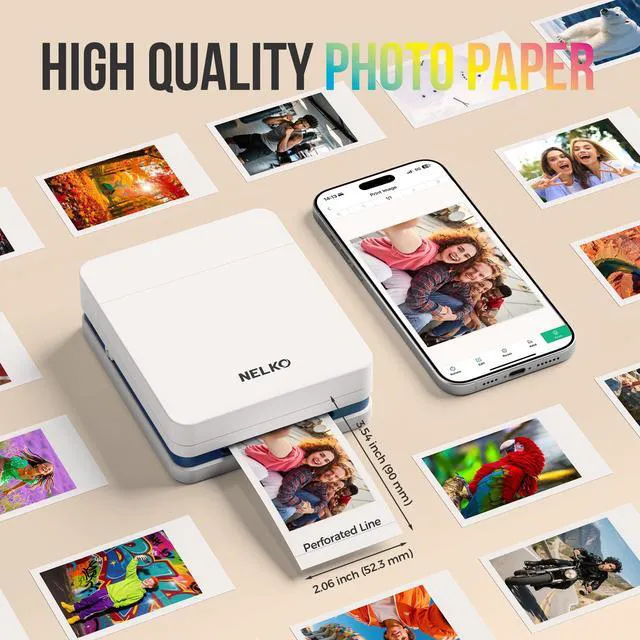 Alt view image 5 of 7 - 2x3 Premium Sticky-Backed Photo Paper, 50-Pack Photo Paper, White Compatible with PP01, PP03 Photo Printers, Easy to Peel, Smudge-proof, Tear-proof, Water-Resistant, Perfect for DIY Projects