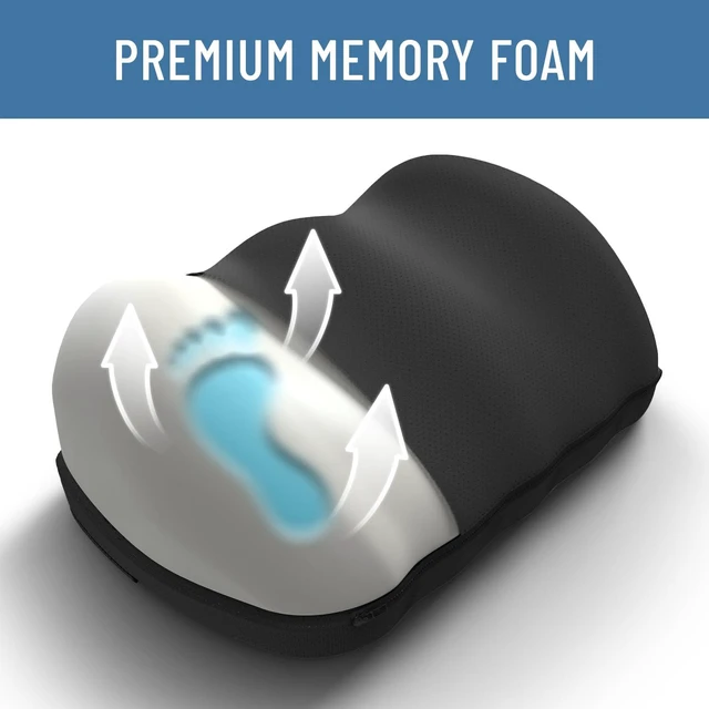 Alt view image 4 of 7 - Adjustable Cloud Foot Rest for Under Desk at Work with Pressure Point Nodes - Comfortable Memory Foam Office Foot Stool & Desk Pillow, Gaming & Home Accessories